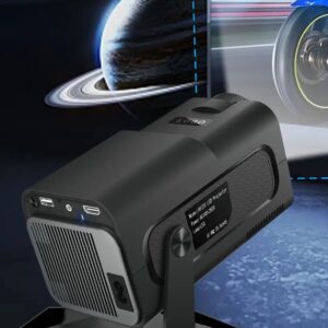 Videoprojecteur portable, videoprojecteur HY320 Android 14.0, vue de profil