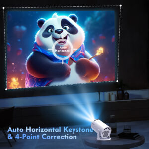 Vidéoprojecteur portable Wi-Fi 6 double bande, vue arriere