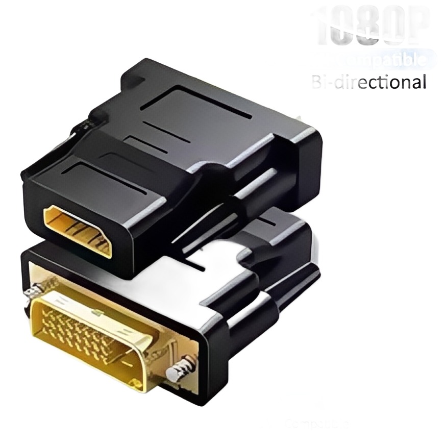 Adaptateur DVI HDMI bidirectionnel, DVI 24+1 mâle vers HDMI femelle, vue principale