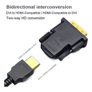 Adaptateur DVI HDMI bidirectionnel, DVI 24+1 mâle vers HDMI femelle, vue de face