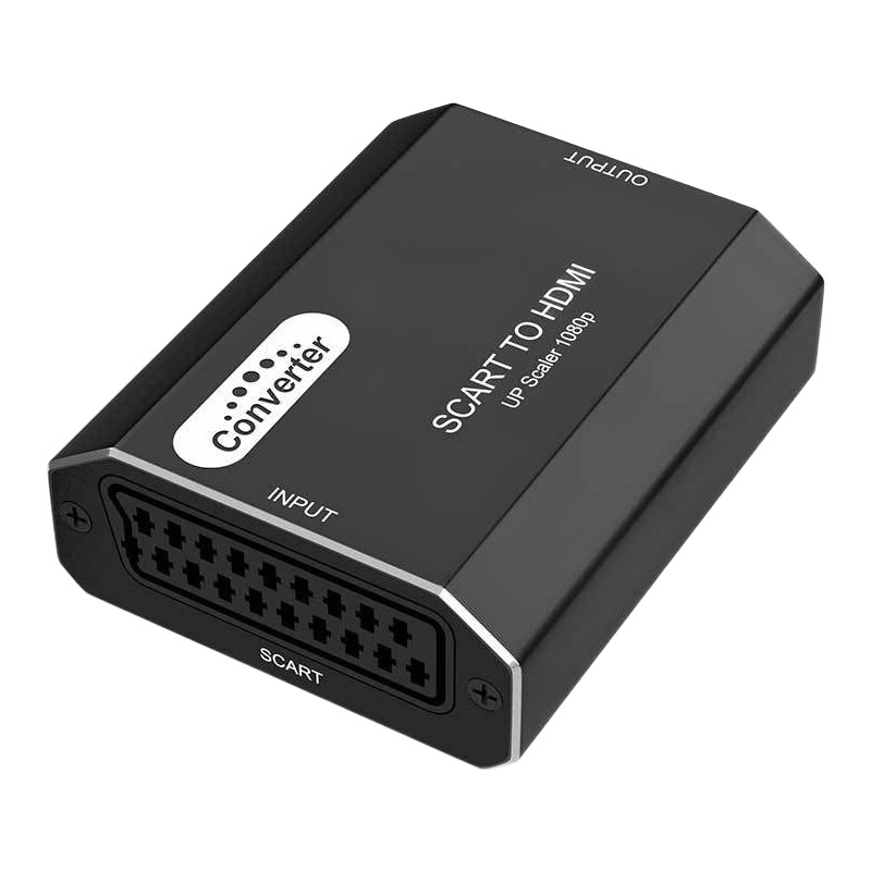 Adaptateur péritel HDMI en boîtier compact, sortie 720p ou 1080p, vue principale
