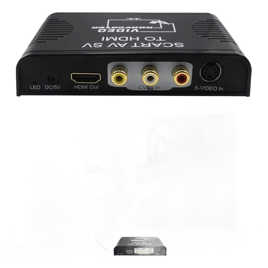 Boîtier péritel vers HDMI 3 en 1, entrées AV composite et S-vidéo, detail