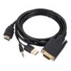 Câble VGA vers HDMI avec audio, 1,8 m et alimentation USB, vue principale