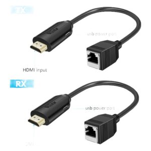 Câble vidéoprojecteur HDMI vers RJ45 en cordons, paire 60 m, vue de trois quarts