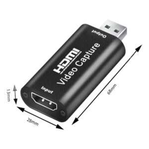 Carte d'acquisition vidéo HDMI format clé, en USB 3.0 ou USB 2.0, vue de trois quarts