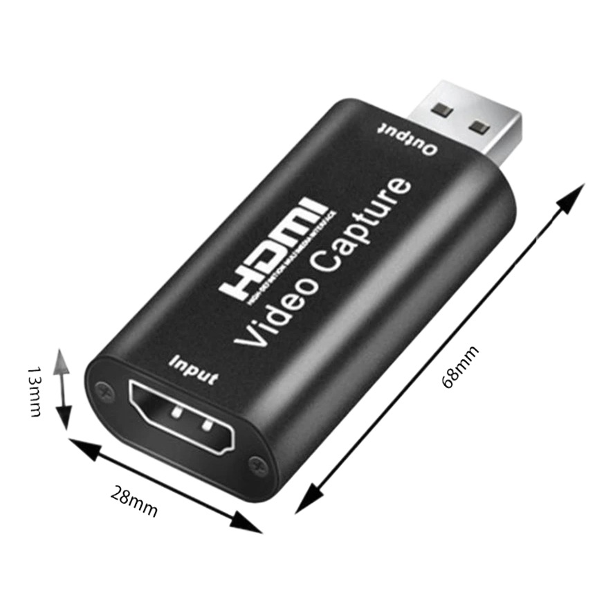 Carte d'acquisition vidéo HDMI format clé, en USB 3.0 ou USB 2.0, vue de trois quarts