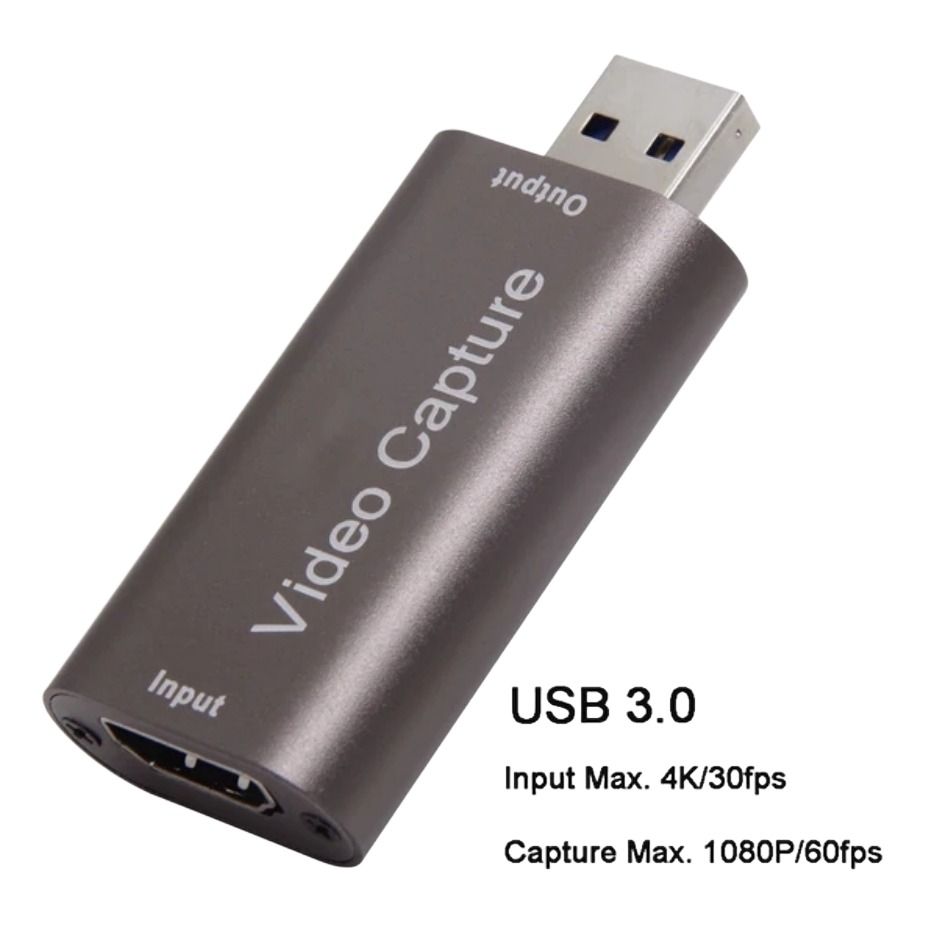 Carte d'acquisition vidéo HDMI format clé, en USB 3.0 ou USB 2.0, vue de face
