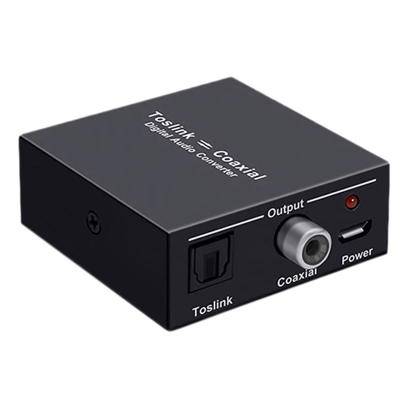 Convertisseur coaxial optique bidirectionnel, audio numérique TOSLINK, vue principale