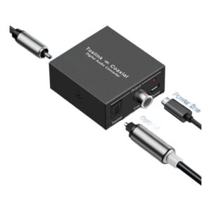 Convertisseur coaxial optique bidirectionnel, audio numérique TOSLINK, vue de face