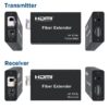 Convertisseur HDMI fibre optique 4K 60 Hz, émetteur et récepteur 20 km, vue principale
