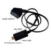 Convertisseur HDMI péritel en cordon, entrée HDMI vers prise péritel, vue principale