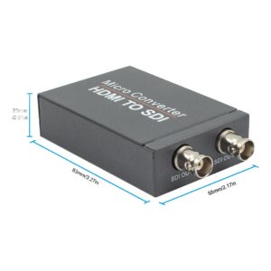 Convertisseur HDMI vers SDI à deux sorties BNC, 3G-SDI et HD-SDI, vue de face