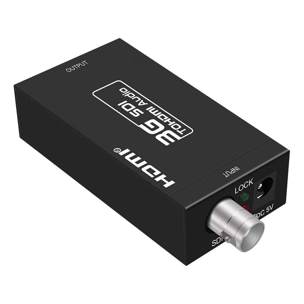 Convertisseur SDI HDMI pour caméra, entrée BNC 3G-SDI vers HDMI, vue de face
