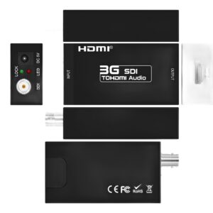 Convertisseur SDI HDMI pour caméra, entrée BNC 3G-SDI vers HDMI, detail