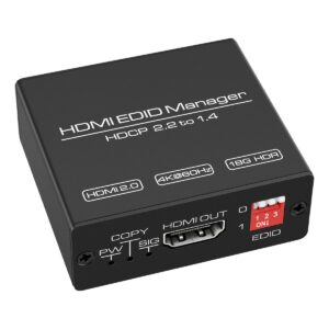 Émulateur EDID HDMI 4K à 60 Hz, huit modes et copie de l'écran, vue principale