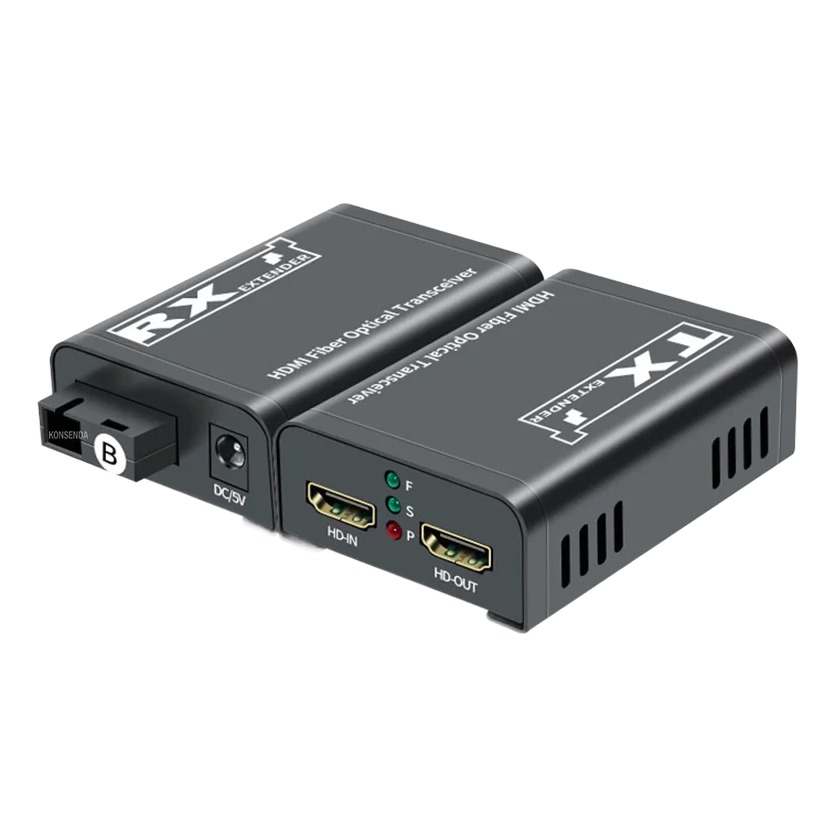Extendeur HDMI sur fibre optique SC, 1080p jusqu'à 3 km, vue de face
