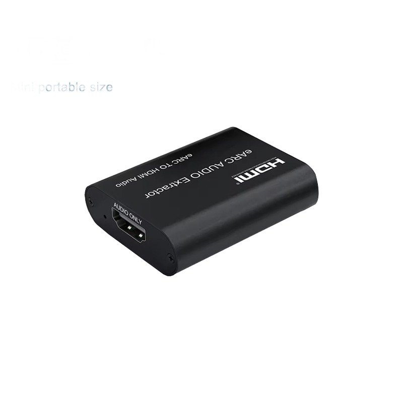 Extracteur audio HDMI ARC et EARC pour ampli home cinéma, vue de trois quarts