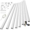 Goulotte cache câble murale, kit de 10 profilés et raccords, vue principale