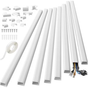 Goulotte cache câble murale, kit de 10 profilés et raccords, vue principale