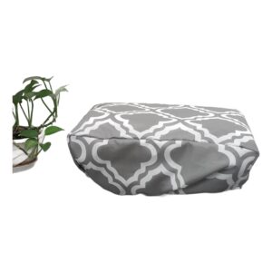 Housse vidéoprojecteur anti-poussière pour pose au plafond, motif gris, vue de trois quarts