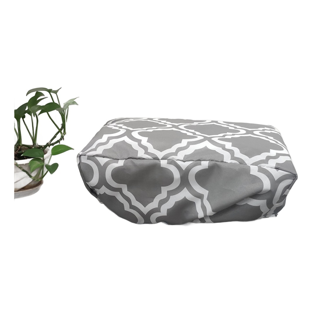 Housse vidéoprojecteur anti-poussière pour pose au plafond, motif gris, vue de trois quarts
