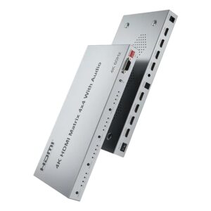 Matrice HDMI 4x4 avec sortie audio, pour vidéoprojecteur et écrans, vue principale