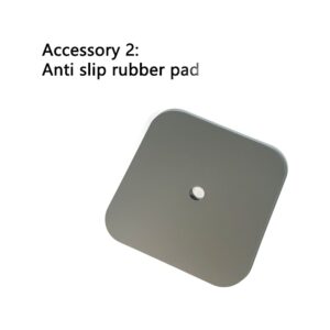 Plaque de fixation pour HY320, filetage 1/4 et patin antidérapant, vue de face