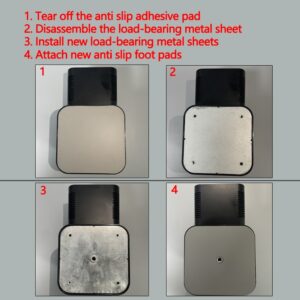Plaque de fixation pour HY320, filetage 1/4 et patin antidérapant, detail