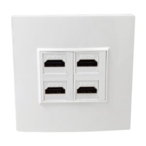Plaque murale HDMI à 4 ou 6 ports, format 86 x 86 mm, vue arriere