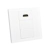 Prise HDMI murale 86 x 86 mm à connecteur coudé, deux caches libres, vue principale
