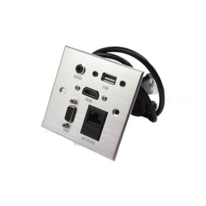 Prise murale multimédia HDMI, VGA, USB 3.0, réseau et audio, vue principale