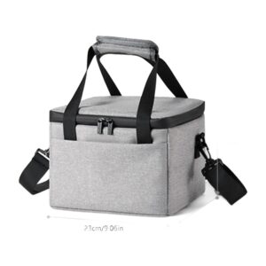 Sac de rangement vidéoprojecteur cubique en tissu Oxford, gris ou noir, vue de face