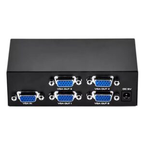 Splitter VGA 1 entrée 4 sorties, boîtier alimenté 200 MHz, vue principale