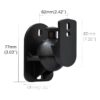 Support enceinte mural orientable, lot de deux pour petites enceintes, vue principale