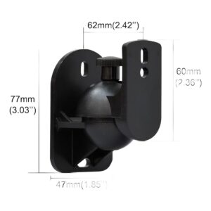 Support enceinte mural orientable, lot de deux pour petites enceintes, vue principale