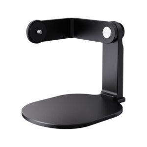 Support vidéoprojecteur de bureau en L, rotation 360 degrés, vue de trois quarts