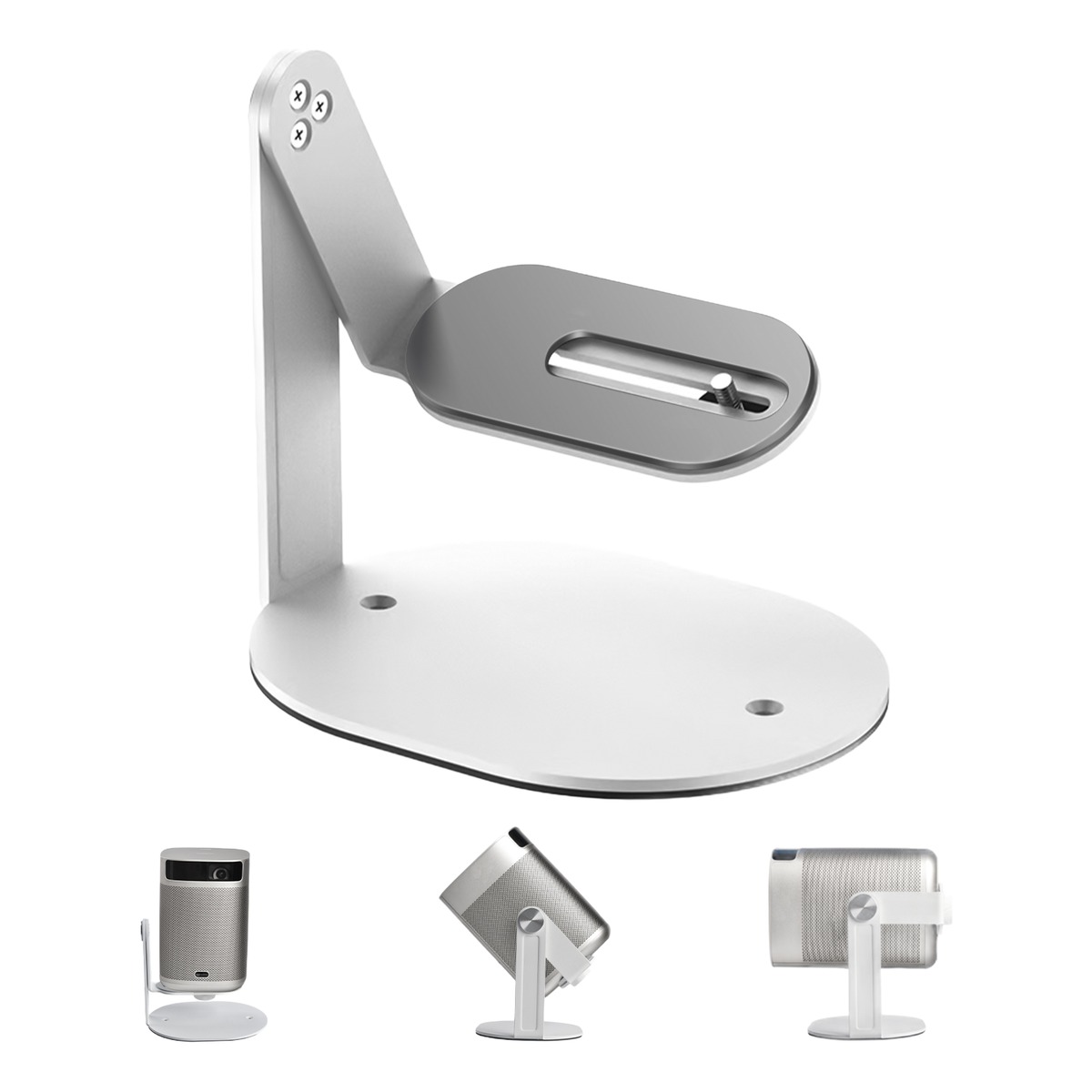 Support vidéoprojecteur en L en aluminium, plafond ou mur, vue principale