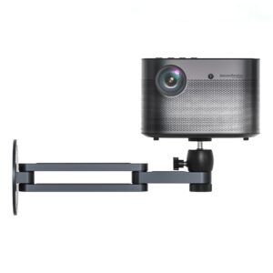 Support vidéoprojecteur mural à bras pliant en aluminium, vue de face