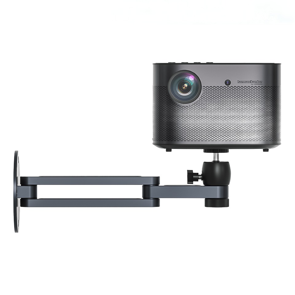 Support vidéoprojecteur mural à bras pliant en aluminium, vue de face