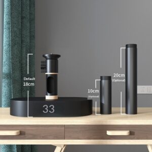 Support vidéoprojecteur plafond à plateau et adaptateur caché, vue de trois quarts