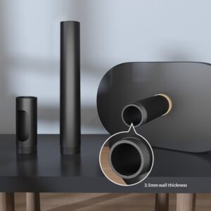 Support vidéoprojecteur plafond à plateau et adaptateur caché, vue de profil