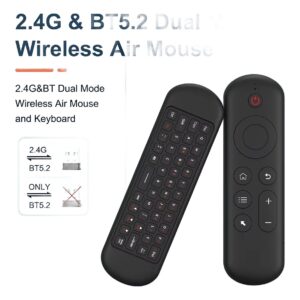 Télécommande gyroscopique rétroéclairée à clavier, Bluetooth 5.2, vue de face