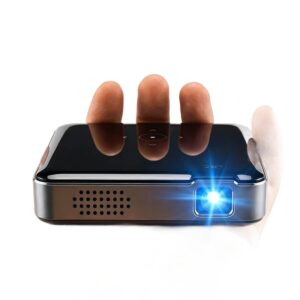 Vidéoprojecteur de poche à batterie, puce DLP et recopie sans fil, vue principale